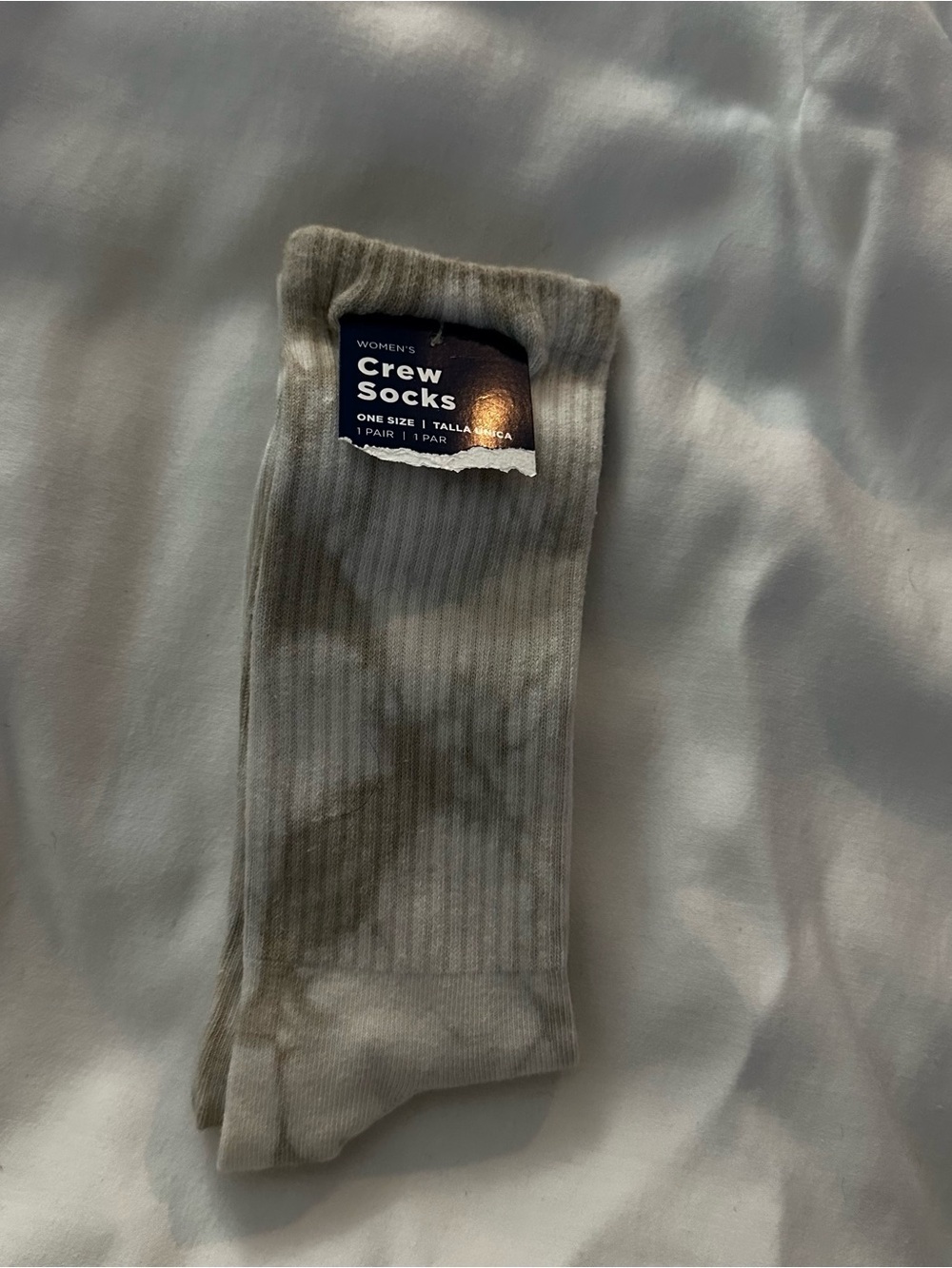 Gray/Tan Tie Dye Socks